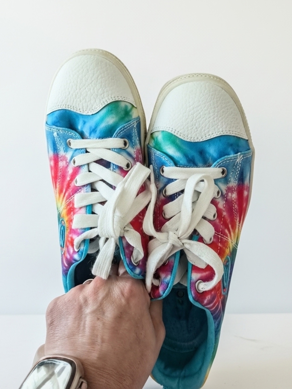 Skechers Tie-Dye Canvas Sneakers Multicolor Low-Top - Picture 6 of 8